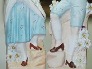 You are bidding for ANTIQUE GERMAN PORCELAIN FIGURINES A PAIR