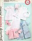 Pattern Sewing Simplicity Infant Baby Girl Boy Vintage 