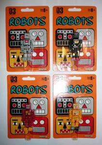 STiKFAS Cuboyds Series 03 ROBOTS Lot of 4 (Minimates)  