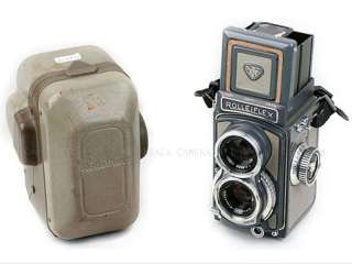 EX@ Rollei Rolleiflex Gray Baby 4X4 TLR camera w/ Xenar 60/3.5 & case 