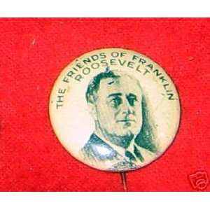   Campaign pin pinback button political BADGE ROOSEVELT: Everything Else