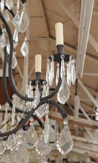 Pair Art Nouveau French Chandeliers Lamps Lights  