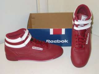 Reebok F/S Hi Freestyle Varsity Red Shoes Womens 9  