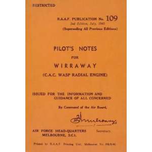   Wirraway Aircraft Pilot Manual Commonwealth Aircraft Books
