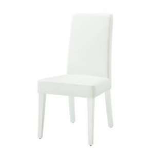   White Dining Chair Wenge Leatherette Cushion and Wenge Wood: Home