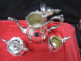 piece Tea Set Silverplate in the Baroque  Pattern Wallace Silver 