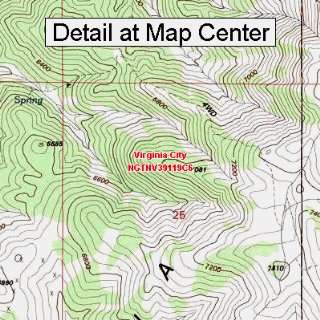 USGS Topographic Quadrangle Map   Virginia City, Nevada (Folded 