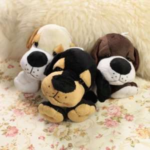  3pcs Plush Big Head Puppy Dog Doll Gift Toy Hanging Decor 