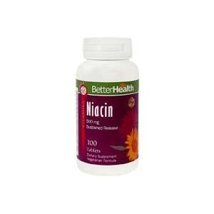  Better Health Niacin Time Released 100 Tablets 500 MG 