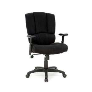  Gruga Seating Premium Fabric Task Chair in Black: Office 