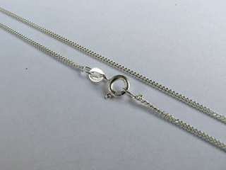 16 inch Sterling Silver Fine Curb Chain Necklace with Spring Clasp 