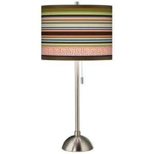   : Island Party Time Giclee Brushed Steel Table Lamp: Home Improvement