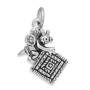  Sterling Silver Charm Pendant Quilting Bee 3d Jewelry