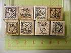 STAMPIN UP Rubber Stamps Set of 8 ANYTIME GREETINGS Angel Boat Bear 