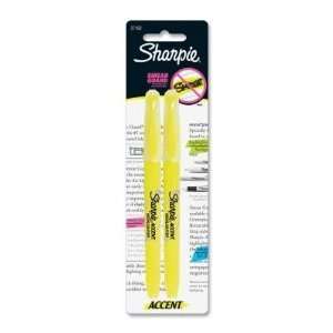   Smear Guard Accent Yellow Highlighter Marker   2 pack