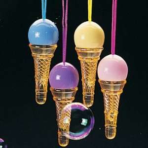 Plastic Ice Cream Cone Bubble Bottle Necklaces : Toys & Games :  