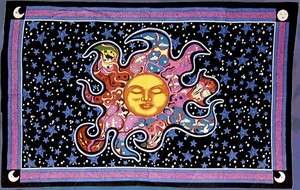 DREAMING SUN TAPESTRY / TWIN BEDSPREAD APPROX 53 X 80 126563  