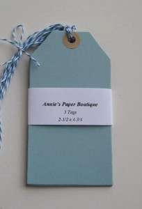 Light Blue Tags & Blue Berry Trendy Twine, Bakers  