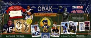 2011 TRISTAR OBAK FOOTBALL HOBBY 24 BOX SEALED CASE, AUTOGRAPHS 