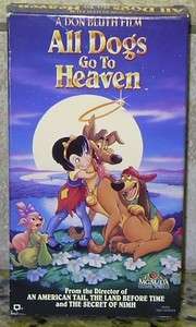 All Dogs Go To Heaven Movie VHS FREE U.S. SHIPPING 027616186836  