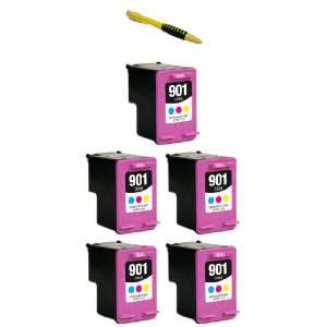 Color Remanufactured Ink Cartridge HP 901 XL HP901 HP901C + Pen for HP 