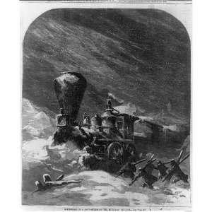  Sufferings,snowstorm, Michigan Central Railroad,1864