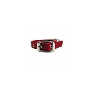  Single Thick Nylon Dog Collar Red 12 In: Pet Supplies