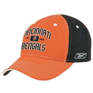 Reebok Cincinnati Bengals Topstitch Athletic Hat:  Sports 