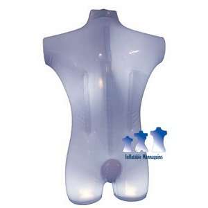  Inflatable Mannequin, Lighted Male 3/4 Form, White