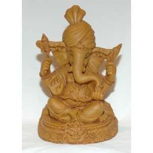  Beautiful 6.25 Inch Ganesh with Turban Fiber Statue with 