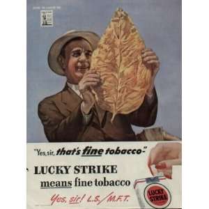 com Yes, sir, thats fine tobacco  1944 Lucky Strike Cigarette 