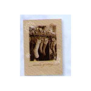   Cards Px4129 Vintage Stockings Christmas Boxed Cards 