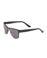 Black (Black) Metal Frame Retro Sunglasses  244145901  New Look