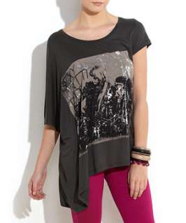 Charcoal (Grey) Only Lilje Grey Photo Print Top  252650103  New Look