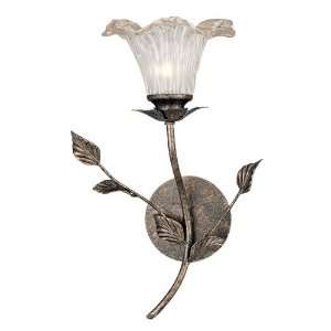  Gold and Bronze Flower 16 High Sconce