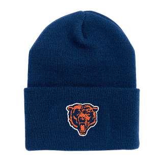 Chicago Bears Knit Hats Reebok Chicago Bears Retro Striped Cuffed Knit 