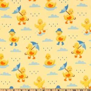  44 Wide Lil Ducky Rainy Day Summer Fabric By The Yard 