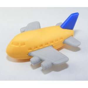  Airplane Japanese Erasers. 2 Pack. Orange Plane Blue Tail 