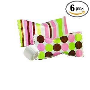 Party Sweets Big Dots & Stripes Buttermints, 7 Ounce Bags (Pack of 6 