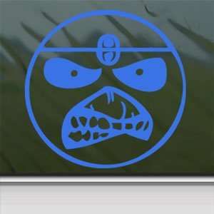 Smile Face Eddie Iron Maiden Band Blue Decal Car Blue 