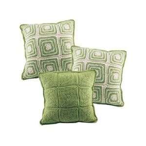  Square & Celadon Pillows Crochet Kit, Set of 3 Arts 
