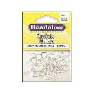  Beadalon Quick Links Square 7mm Silver Plated 52 pc Arts 