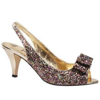 Womens J. Renee Rosina Gold Glitter Shoes 