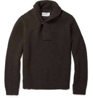   > Clothing > Knitwear > V necks > Shawl Collar Wool Sweater