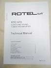 Rotel Service/Techni​cal Manual~RTC 970 Surround Sound Tuner 