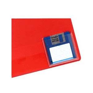  Self Adhesive Diskette Pockets,Holds 3 1/2 Diskettes,Clear 