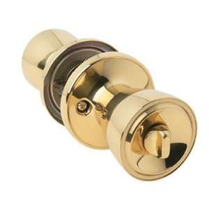   (Bed & Bath) Tubular Door Knob in Bright Brass: Home Improvement