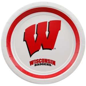  NCAA Wisconsin Badgers 12 Pack Dessert Plates