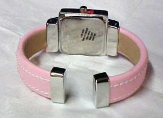 Breast Cancer Watch Pink Ribbon Face Pink Cuff Band New  