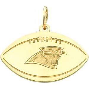  14K Gold NFL Carolina Panthers Logo Football Charm Sports 
